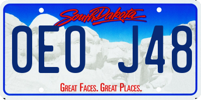 SD license plate 0EOJ48