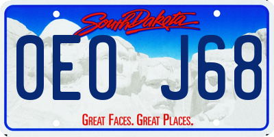 SD license plate 0EOJ68