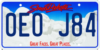 SD license plate 0EOJ84
