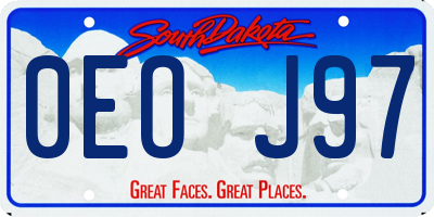 SD license plate 0EOJ97
