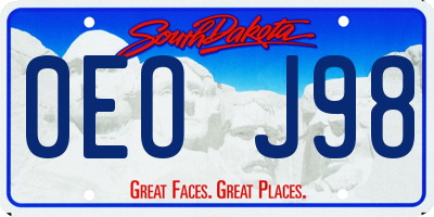 SD license plate 0EOJ98