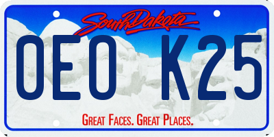SD license plate 0EOK25