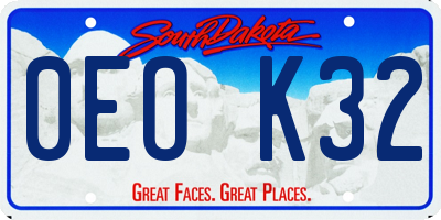 SD license plate 0EOK32