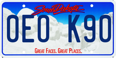 SD license plate 0EOK90