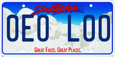 SD license plate 0EOL00