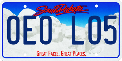 SD license plate 0EOL05