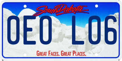 SD license plate 0EOL06