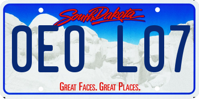 SD license plate 0EOL07