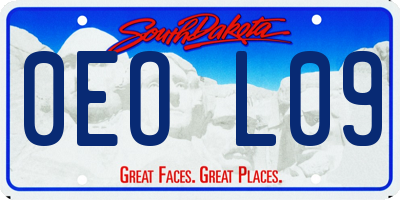SD license plate 0EOL09