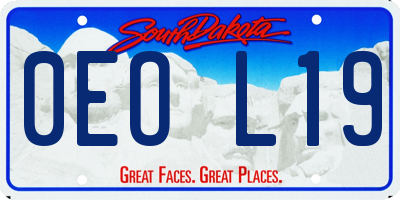 SD license plate 0EOL19