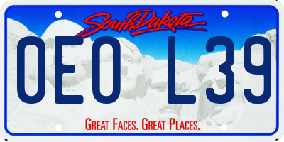 SD license plate 0EOL39