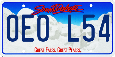SD license plate 0EOL54