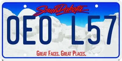 SD license plate 0EOL57