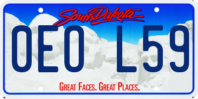 SD license plate 0EOL59