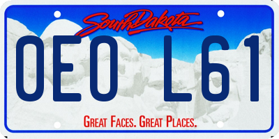 SD license plate 0EOL61
