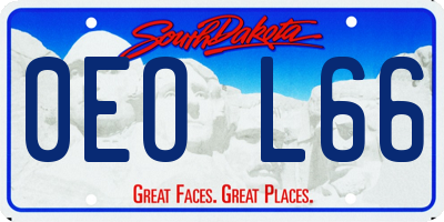 SD license plate 0EOL66