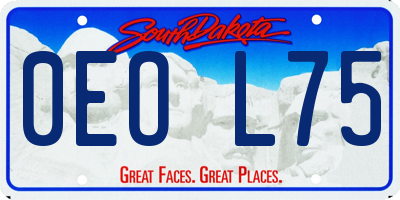 SD license plate 0EOL75