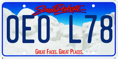 SD license plate 0EOL78