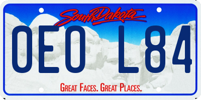SD license plate 0EOL84