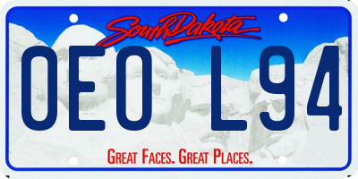 SD license plate 0EOL94