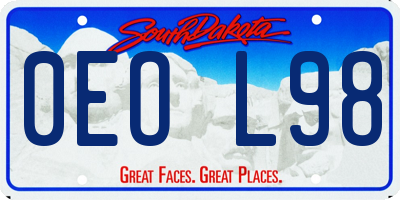 SD license plate 0EOL98