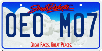 SD license plate 0EOM07