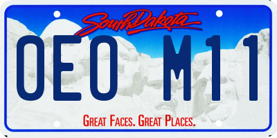 SD license plate 0EOM11