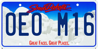 SD license plate 0EOM16