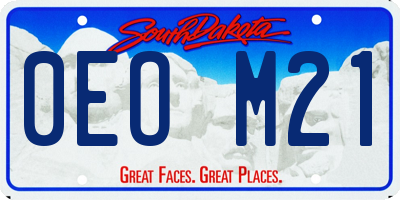 SD license plate 0EOM21