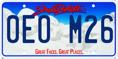 SD license plate 0EOM26