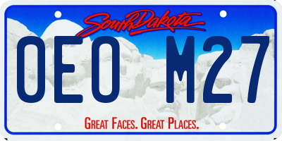 SD license plate 0EOM27