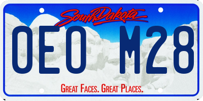 SD license plate 0EOM28