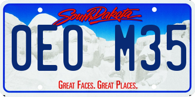 SD license plate 0EOM35