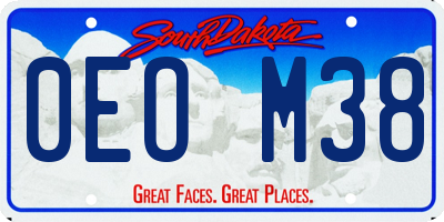 SD license plate 0EOM38