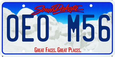 SD license plate 0EOM56