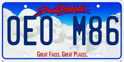 SD license plate 0EOM86