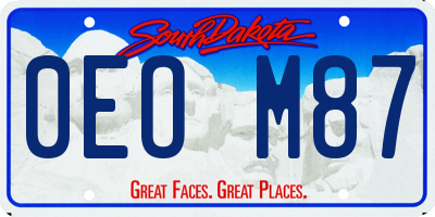 SD license plate 0EOM87