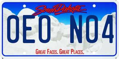 SD license plate 0EON04