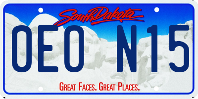SD license plate 0EON15
