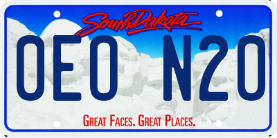 SD license plate 0EON20