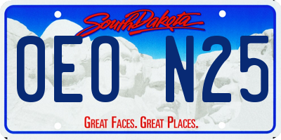 SD license plate 0EON25