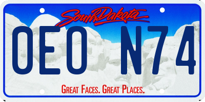 SD license plate 0EON74