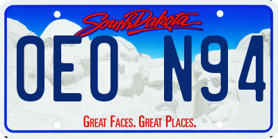 SD license plate 0EON94