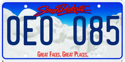 SD license plate 0EOO85