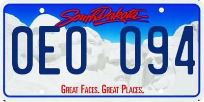 SD license plate 0EOO94