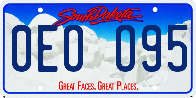 SD license plate 0EOO95