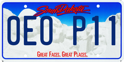 SD license plate 0EOP11