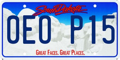 SD license plate 0EOP15