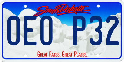 SD license plate 0EOP32
