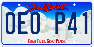 SD license plate 0EOP41